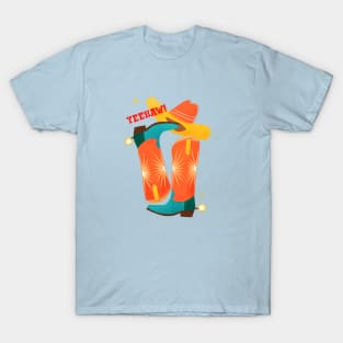 Yeehaw! Bright Cowboy Boots T-Shirt